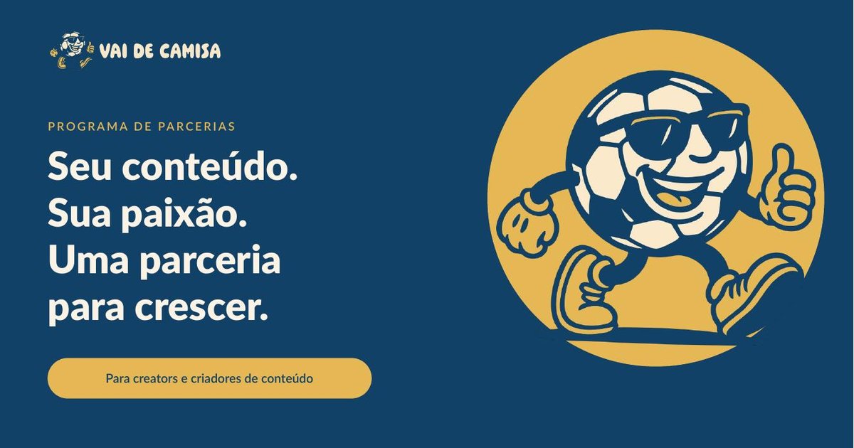 Capa da apresentação do Programa de Parcerias Vai de Camisa
